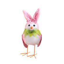 Easter Decoration Plush Bird Figurine for Home and Office-Pink