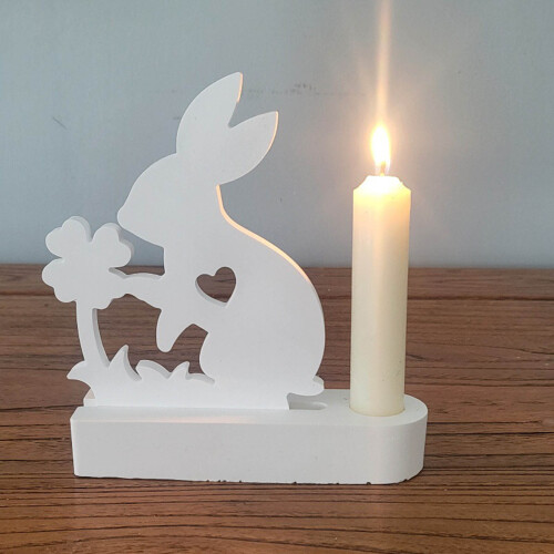 Flame Candle Holder Silicone Molds DIY Heart-flame 1 B 1