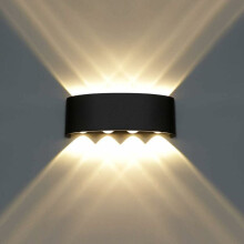Solas Balla Nua-Aimseartha Uiscedhíonach, Sconces Balla LED Nua-Aimseartha Suas agus Síos Solas Balla Gléasta le haghaidh Soilsiú Laistigh agus