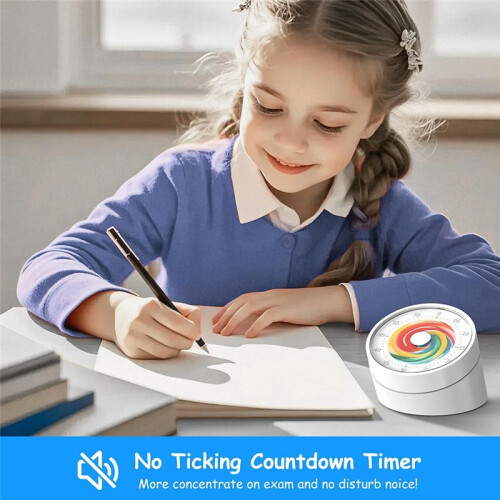 Visual Classroom Timer for Kids - Desk 60 Minutes Countdown Timers for Teachers and Students Easy Rotating and Reading 1
