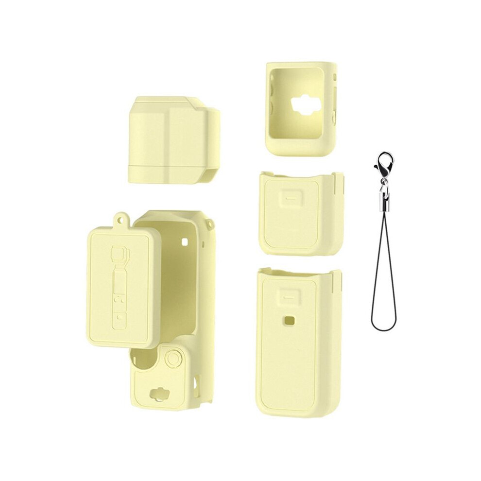 Case Cover For Dji Osmo Pocket 3 Silicone Protective Case Set With Body Case,Lens Protective Cover,Grip Cases B Yellow 6134064324001
