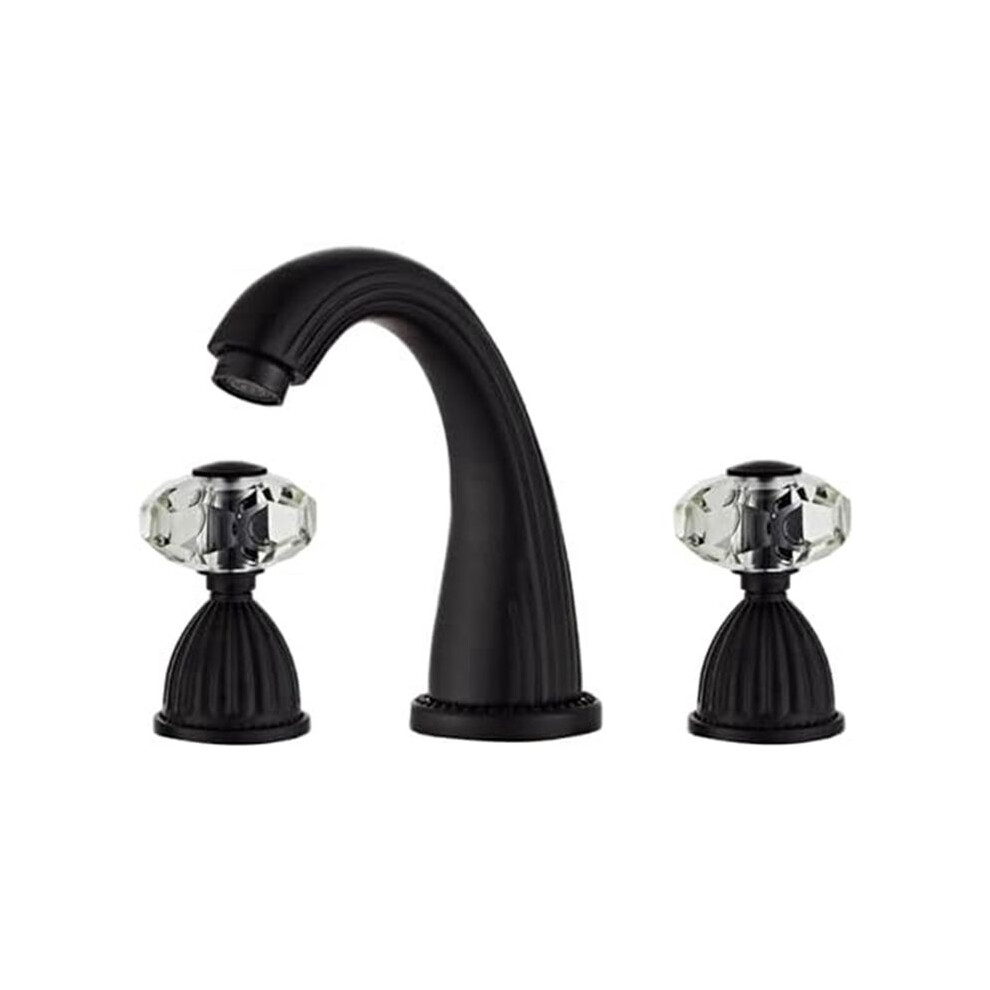 Photos - Tap Vintage Style Two Handle Bathroom Faucet Three Hole Faucet Crystal Handle Bathroom Sink Faucet