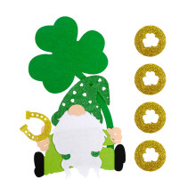 Unique Felt Decorations for Patricks Day-Clover dwarf style