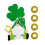 Unique Felt Decorations for Patricks Day-Clover dwarf style 1