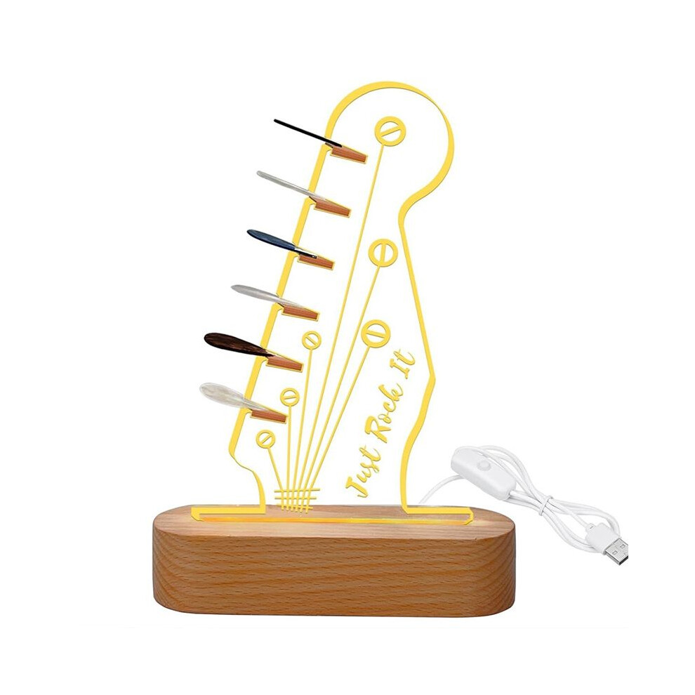 Istovo Guitar Pick Display,Luminous Pick Storage Rack,For Acoustic Electric Bass Ukulele Violin Oval Base