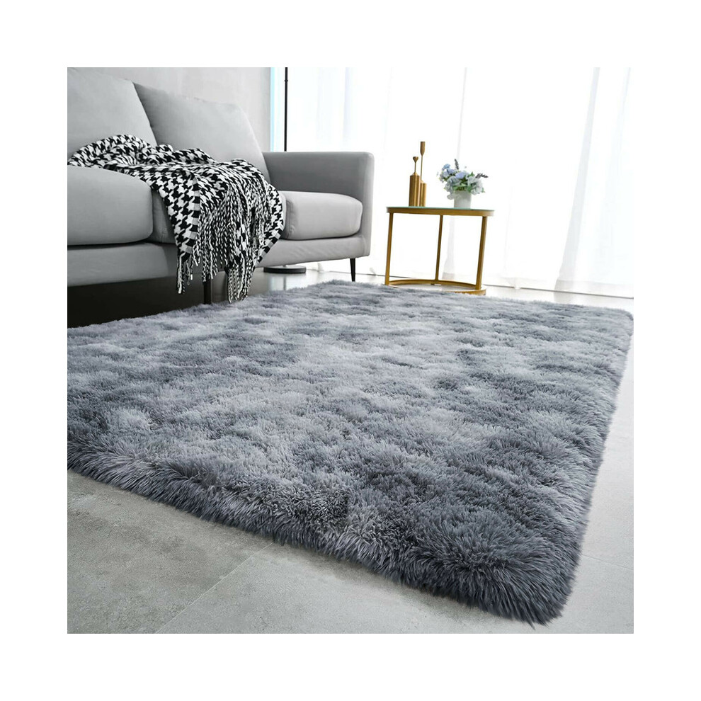 Bedlooms (120X170cm(4Ftx5.5ft) Small Area Rug) Shaggy Rug-Large Ultra Soft Thick Shaggy Rug For Living And Bedrooms Grey