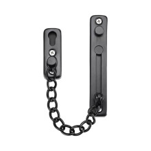 1 cadena de puerta negra, cerradura de seguridad antirrobo de acero inoxidable 304 con tornillos para puerta principal, seguridad del hogar, uso