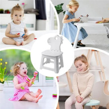 Step Stool for Kids Dinosaur Foldable Step Stool with Back Support Furniture Home Shoe Changing Chair