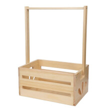 Wooden Bath Basket with Handle Baby Clothes Storage Box Toy Storage Basket Suitable for Pregnant New Parents