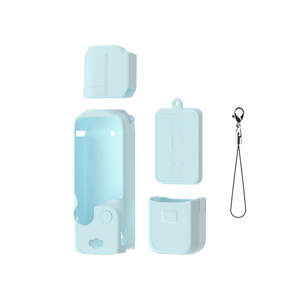 Case Cover For Dji Osmo Pocket 3 Silicone Protective Case Set With Body Case,Lens Protective Cover,Grip Cases A Blue 6133752388882
