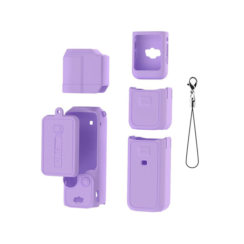 Case Cover For Dji Osmo Pocket 3 Silicone Protective Case Set With Body Case,Lens Protective Cover,Grip Cases B Purple 6133591948391