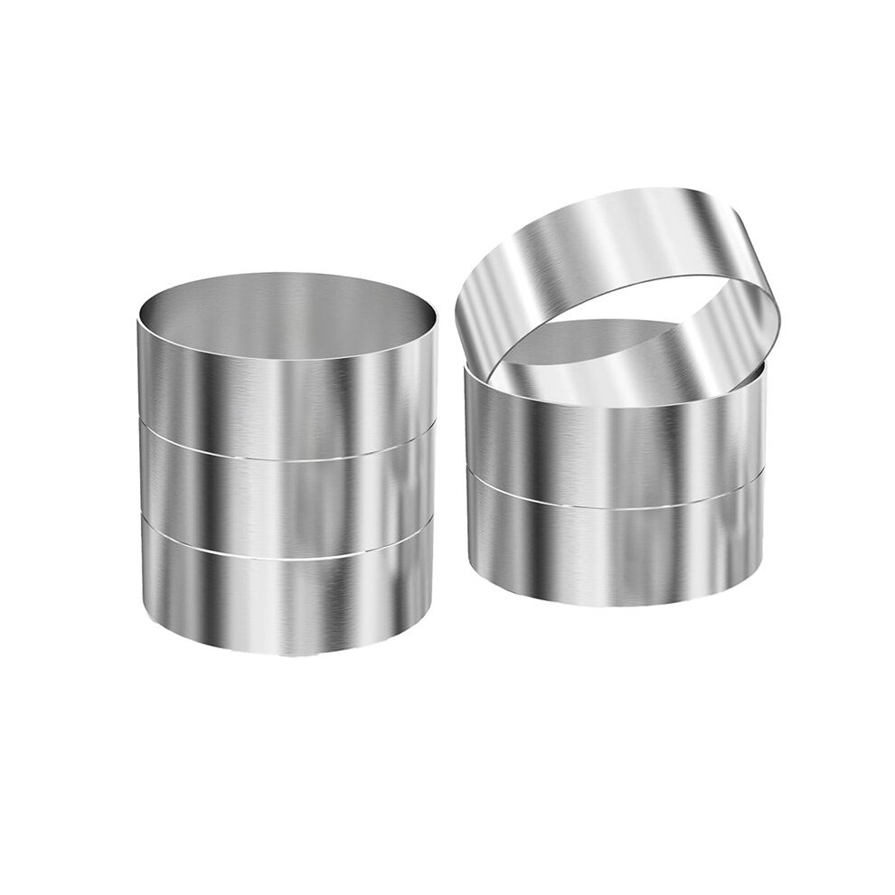 6 Pcs Hamburger Bun Rings,Burger Mold,4 Inch Large Ring Molds For Cooking,Cooking Rings For Fried Eggs,Crumpets,Pancakes 6134214691175