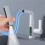 Waterfall Basin Faucet Pull-Out Kitchen & Bathroom Faucet Rainfall Temperature Digital Display No Battery Blcak 4