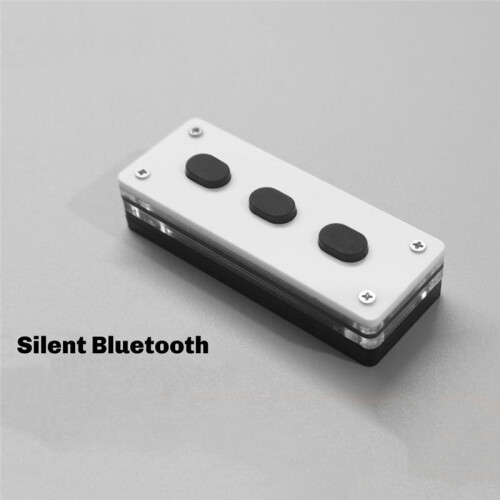 Silicone Silent  Wireless Recording Keypad Silent  Custom One Click Shortcut Key Small A: with Receiver 1