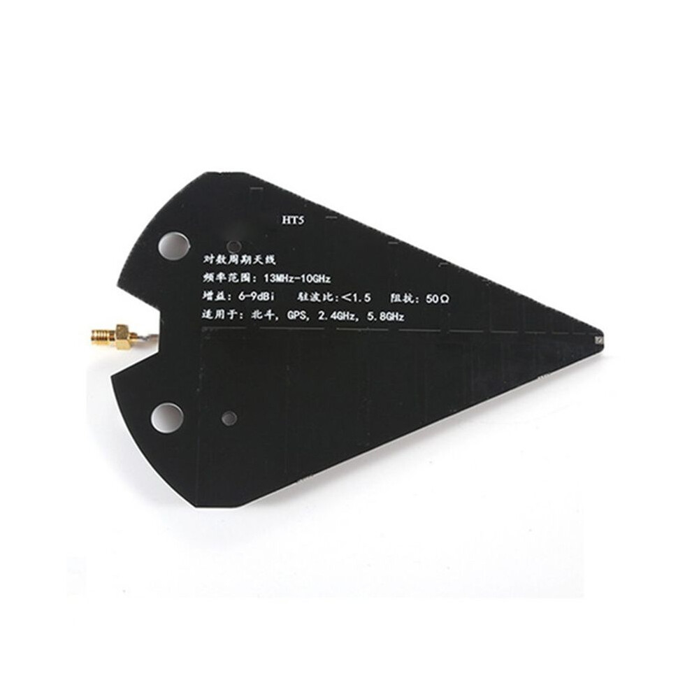 Ht5 Portable Log Periodic Antenna 1300Mhz-10Ghz Wideband High Gain 6-9Db 50Î© For Vhf Uhf Shf Communication Radar Black 6131627779988