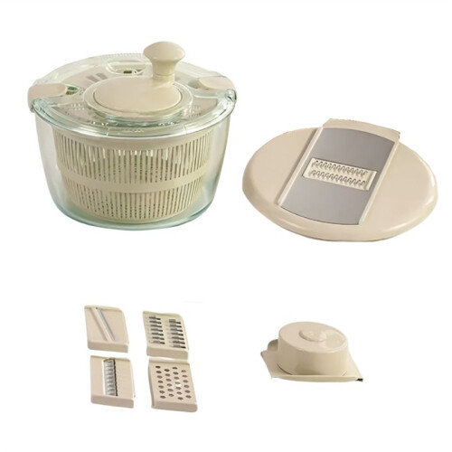 High Temperature Vegetable Dehydrator Multi-Function Grater Fruit and Vegetable Drain Basket Kitchen Sink Milky White
