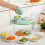 High Temperature Vegetable Dehydrator Multi-Function Grater Fruit and Vegetable Drain Basket Kitchen Sink Milky White 7