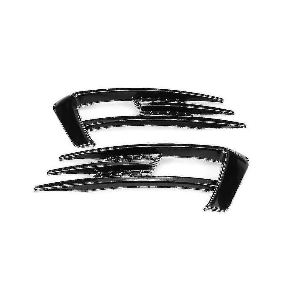(As Show, One Size) For Golf 7 Mk7 20132017 Gloss Car Bumper Fog Grille Trim_ Black/Light 3461866297503