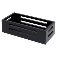 Black Decor Box Bathroom Toilet Tank Basket Topper,Wood Bathroom Baskets,Back of Toilet Storage Basket
