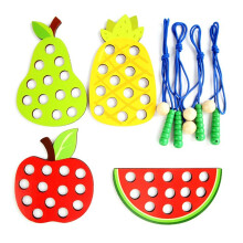 Children'S Wooden Fruit Threading Toys-Enhance Hand-Eye Coordination, Early Education Toys