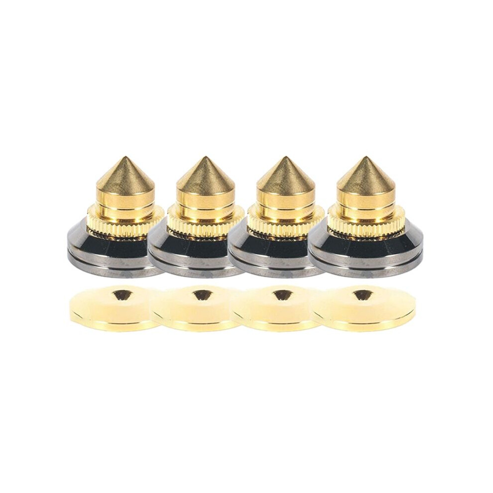 4 Pcs 28X25mm Speakers Stand Feet Foot Pad Pure Copper Loudspeaker Box Spikes Cone Floor Foot Nail Silver 6133381091290