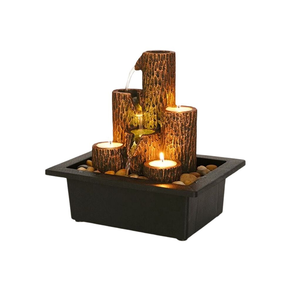 Small Desktop Fountain Flowing Water Ornaments Crafts Candlestick With Flowing Water 6132924305948