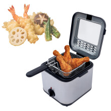 Electric Deep Fryer with Basket 2.5L Oil Capacity Adjustable Temperature Fast Heating for Home