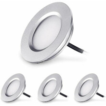 Lâmpada LED para interiores de embarcações e veículos recreativos, luminária de teto embutida com entrada AC/DC, 12V, 3W, 240lm, branco quente