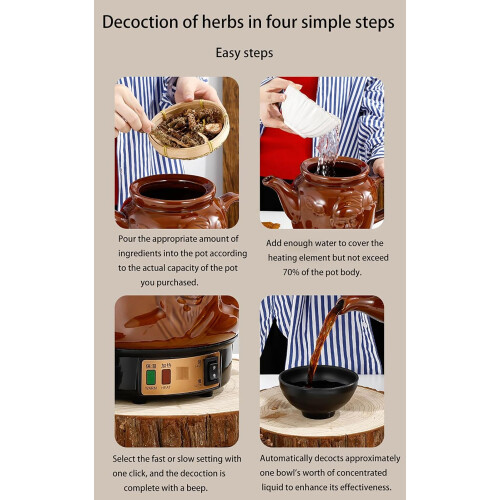 Automatic Herbal Medicine Cooker 3L Ceramic Electric Pot with Dual Fire Modes and Keep Warm 2