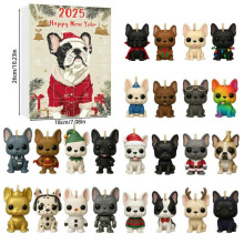 (Model H) French Bulldog Advent Calendar 2025 2D Acrylic Dog Countdown Calendar Gifts for Kids-Model K