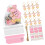 Ensemble de porte-clés pieds de bébé avec-Installation rose 20 1