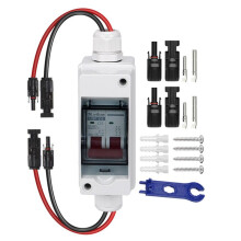 Solar Disconnect  Photovoltaic PV Combiner Box 400V  Circuit Breaker IP65 Waterproof 20A