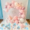 Ensemble de porte-clés pieds de bébé avec-Installation rose 20 3