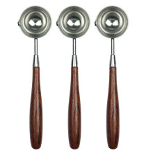 3 Pcs Metal Sealing Spoon Wax Seal Spoon Wax-Silver Long wooden