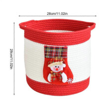 (B) Christmas Laundry Rope Basket Holiday Food Organizer for Women Kids Holiday Birthday Easter Valentines Food-C