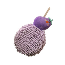 Chenilles Handdoeken Veeg Handdoekbal met-Aubergine aubergine