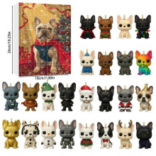 (Model G) French Bulldog Advent Calendar 2025 2D Acrylic Dog Countdown Calendar Gifts for Kids-Model K