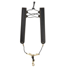 Leather saxophone shoulder strap for alto, baritone, soprano, musical instrument, accessories, black