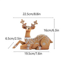 (B) Christmas Figurines Glitter Elk Statue Resin Reindeer Decor For Living Room Bedroom Photo Prop Home Nursery-B