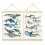 Affiche de baleines en toile robuste pour crèche-30x40 Style 1 3