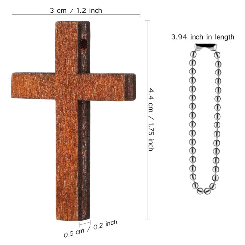 100 croix en bois, breloques, pendentifs, Mini croix, perles 2