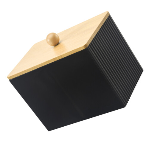 Functional Bathroom Organizers with Sturdy Wood-Black rectangle