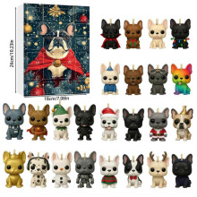 (Model C) French Bulldog Advent Calendar 2025 2D Acrylic Dog Countdown Calendar Gifts for Kids-Model K