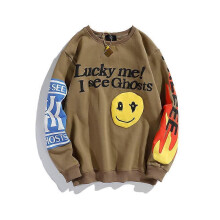 (Asian XL, Khaki) Baggy Pullover Sweatshirts Men Urban Streetwear Jesus Is King Print Hoodie Plus Velvet Hip Hop Kanye Hooded Sweatshirts