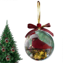 (D) Clear Christmas Balls 3.54 Inch Bird Keepsake Christmas Ornaments For Tree Fall Home Party Family Birthday Holiday Wedding-D