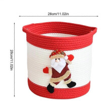 (A) Christmas Laundry Rope Basket Holiday Food Organizer for Women Kids Holiday Birthday Easter Valentines Food-C