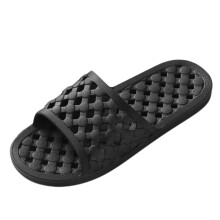 Men's Extra Wide Memory Foam House Slippers Indoor Outdoor NonSlip Breathable Size 8 Wide Black