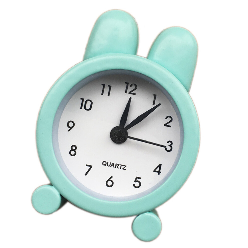 Adorable Bunnys Alarm Clock Bedsides Clock For Kids And- Green
