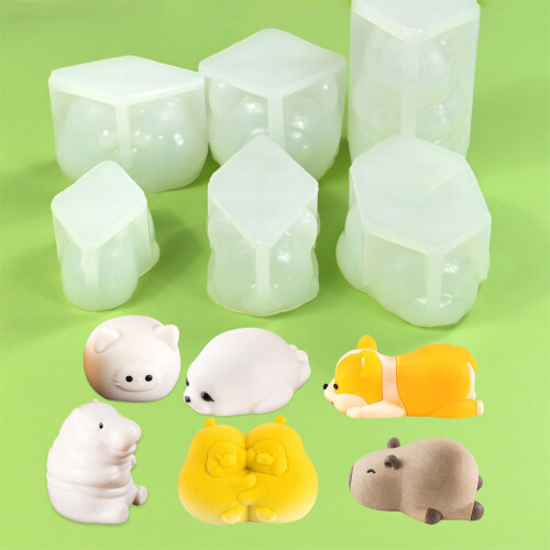 Leuke dierenpudding siliconen mallen voor fondantchocolade en-3 2