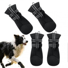 (XL) Dog Durable Non-Skid Soft-Sole Pet Snow Boots Pet Supplies For Winter Outdoor Paw Protection